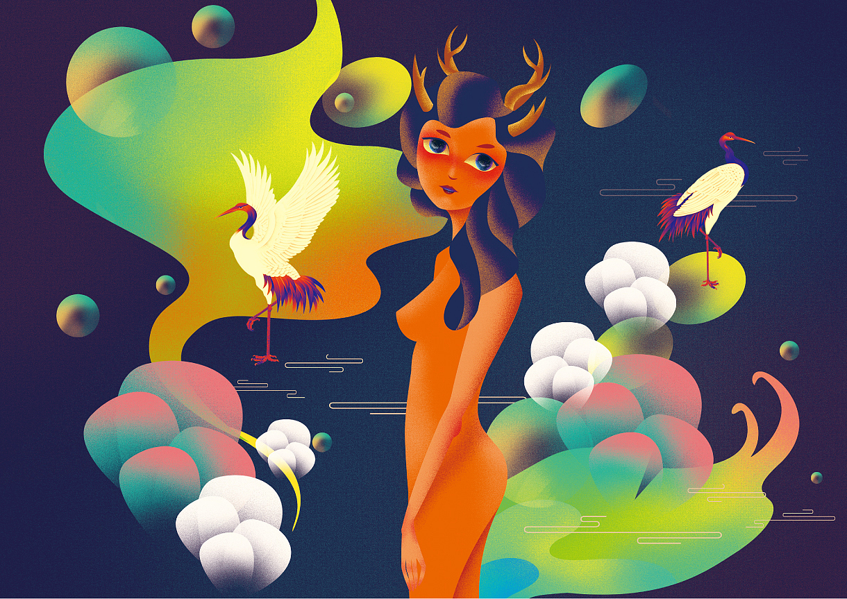 人物系列设计《锦瑟》（图ZMTc5Mzc3Mjg0） - 创作习作 - 站酷设计师牵着猫逃跑原创素材 - 站酷ZCOOL