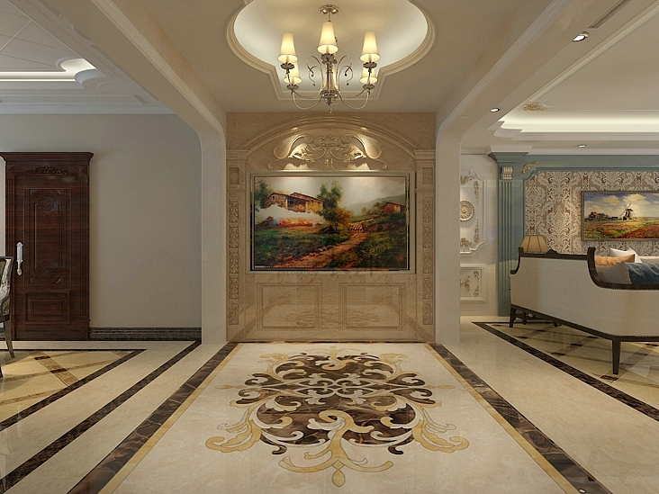 石家庄别墅装修设计-金舍装饰-天山九峯210平米装修效果图-简欧风格