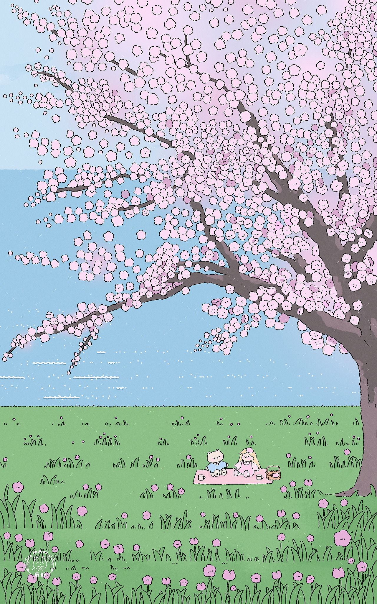 春天开满的小碎花（图ZMzMzMjQyMTg4） - 商业插画 - 站酷设计师MAZI麻籽原创素材 - 站酷ZCOOL
