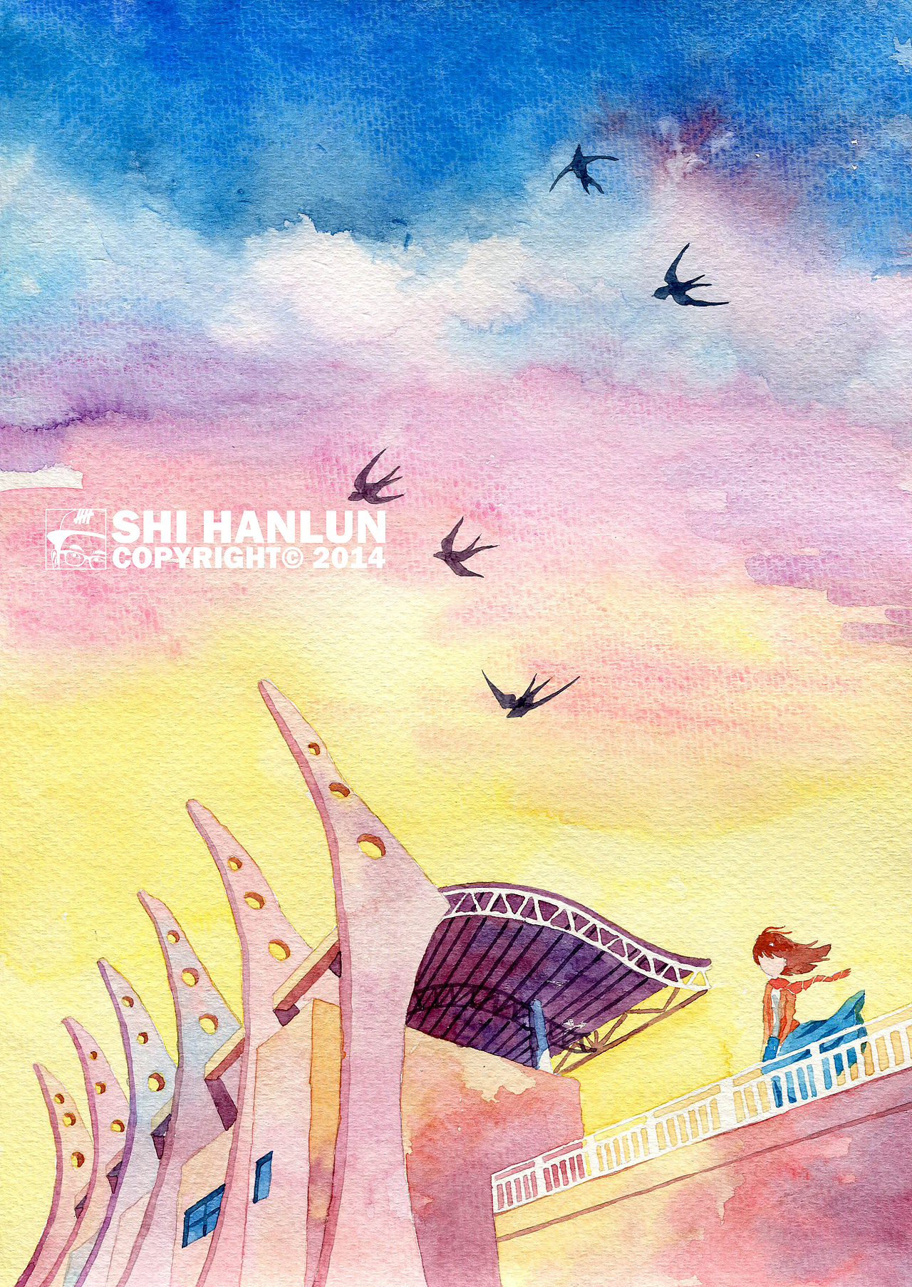 我的大学手绘系列——陕西科技大学（图ZMTcwMTI4ODg=） - 商业插画 - 站酷设计师CHOCO__原创素材 - 站酷ZCOOL