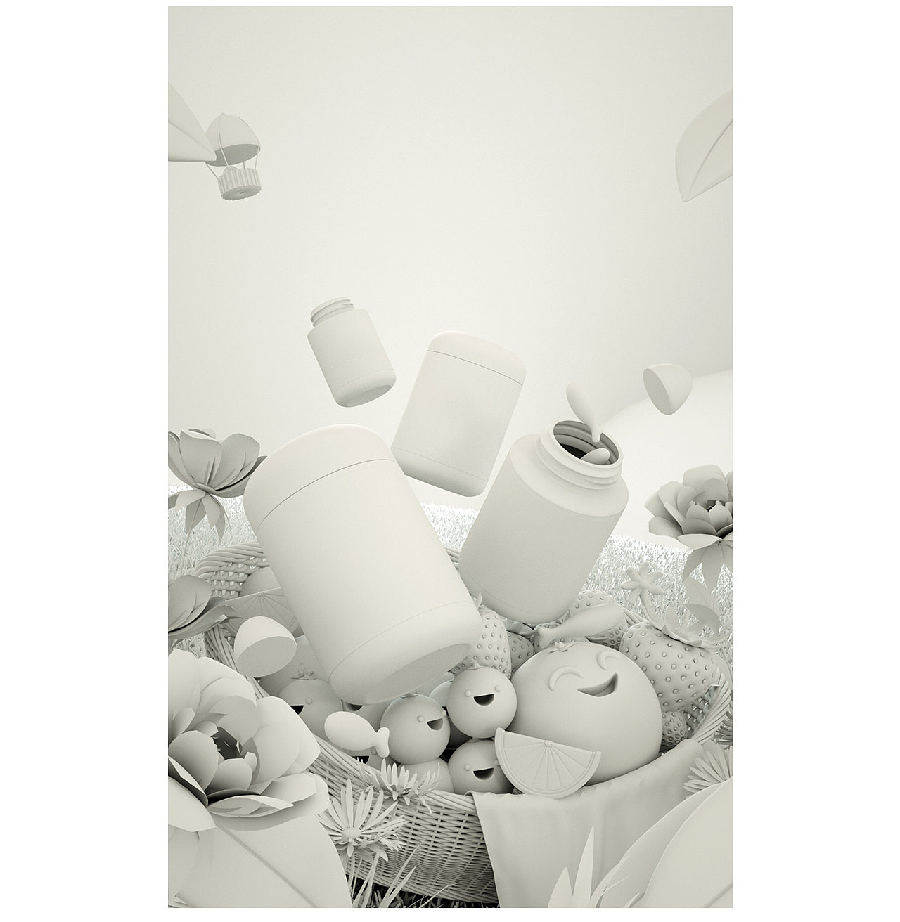 春季活动页面-C4D-手机端-儿童营养（图ZMjkyMTIwNzk2） - 其他平面 - 站酷设计师黄明达原创素材 - 站酷ZCOOL