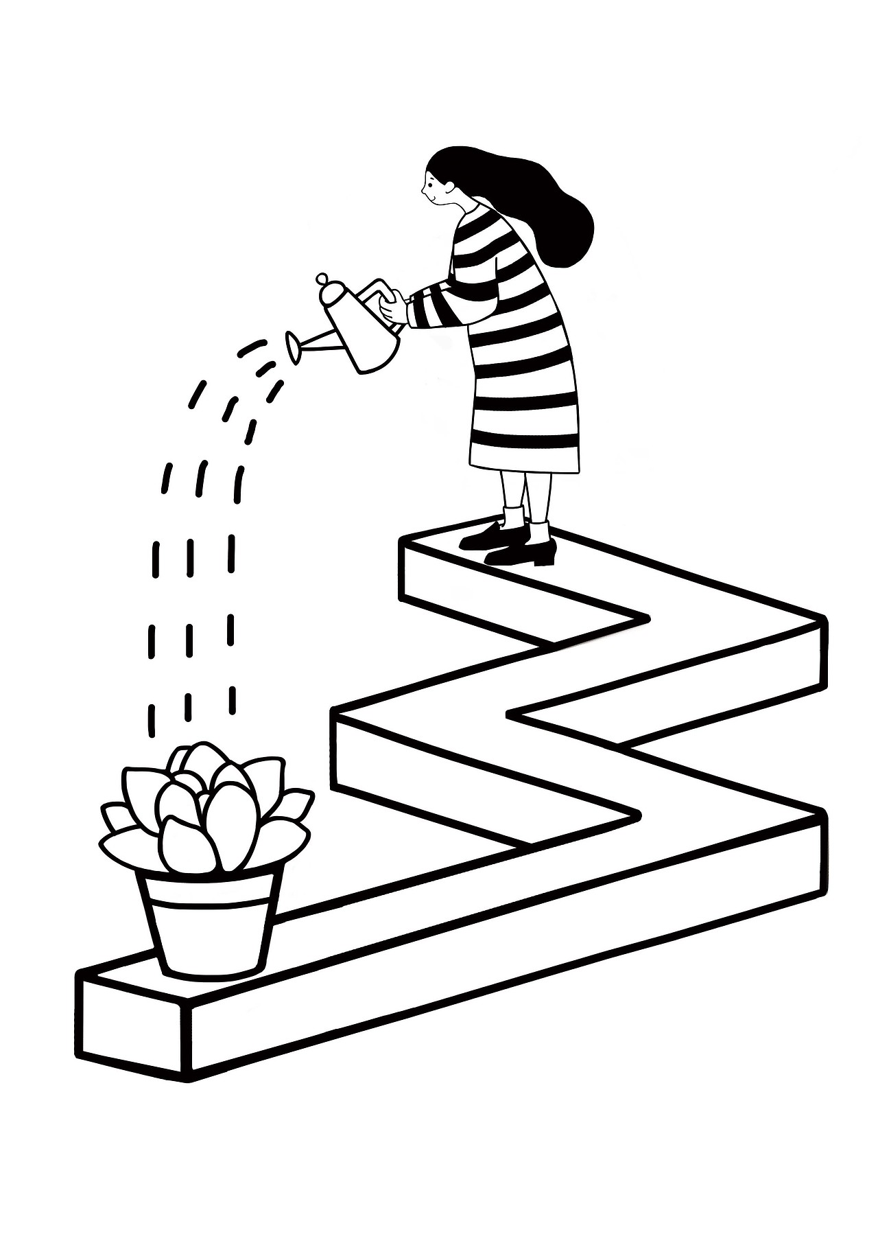 错位空间の少女