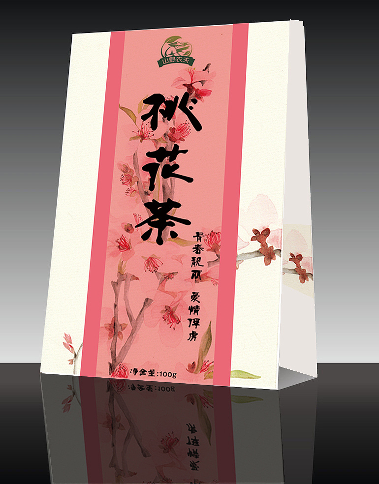 包装设计——桃花茶设计