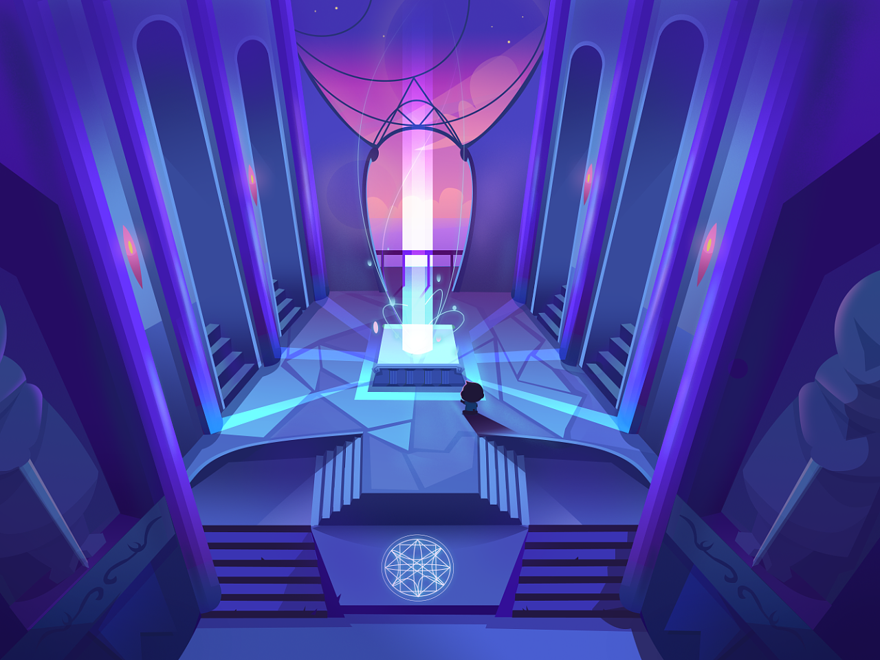 《城堡内景》-摸鱼练习|插画|儿童插画|酷酷的阿正 - 原创作品 - 站酷