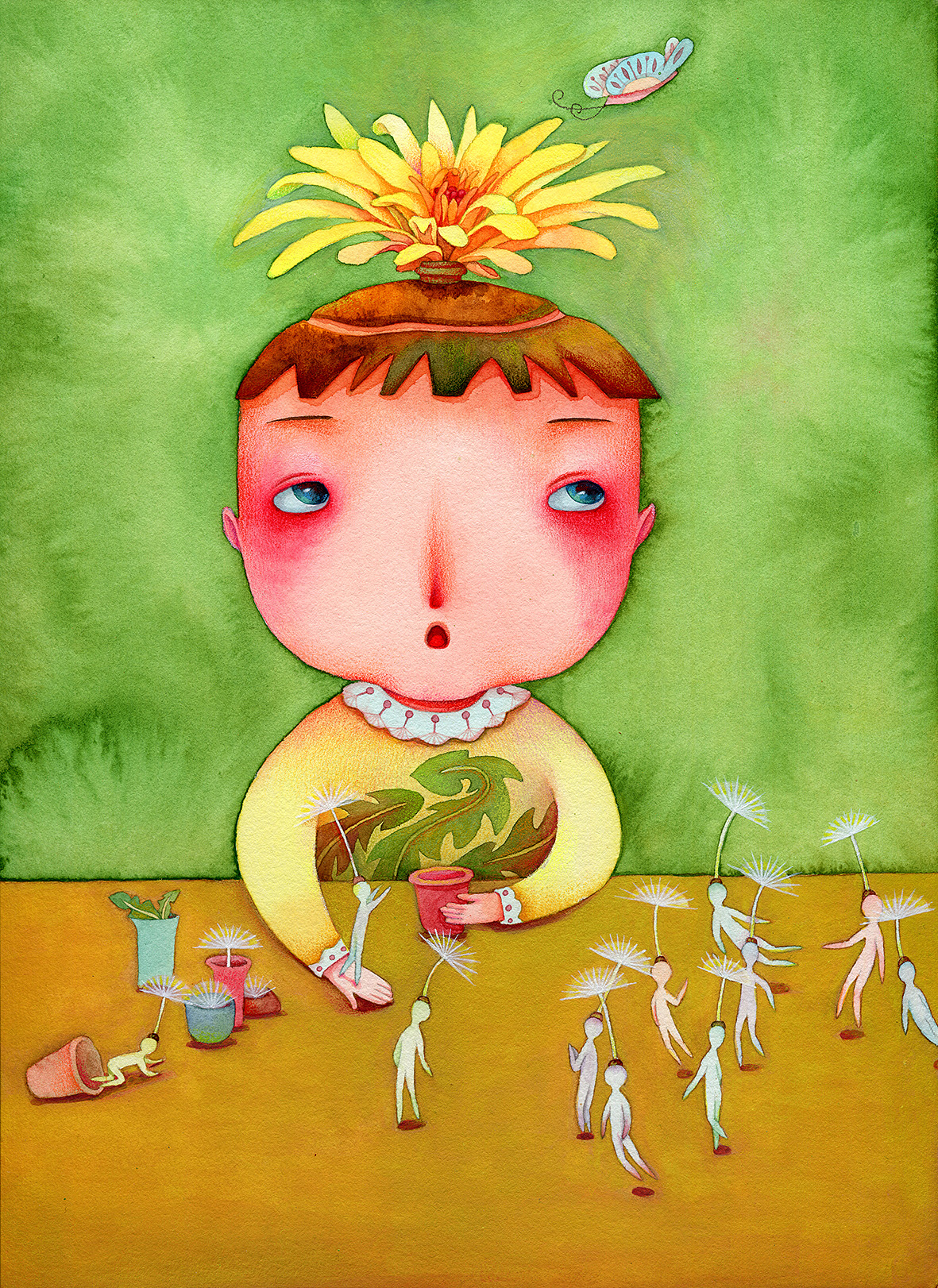 花儿与精灵系列（一）（图ZMjI4NzI1NDE2） - 儿童插画 - 站酷设计师尚下_画画人原创素材 - 站酷ZCOOL