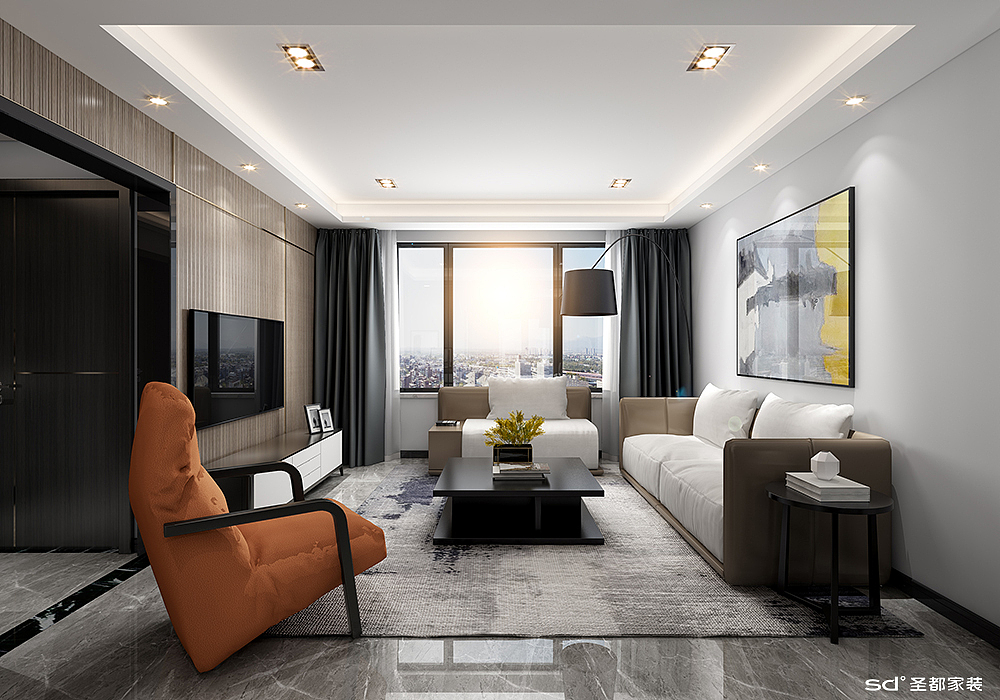 圣都家装丨衢州市柯城区210㎡现代轻奢
