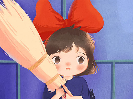 用水彩风挑战宫崎骏大师的动漫｜魔女宅急便