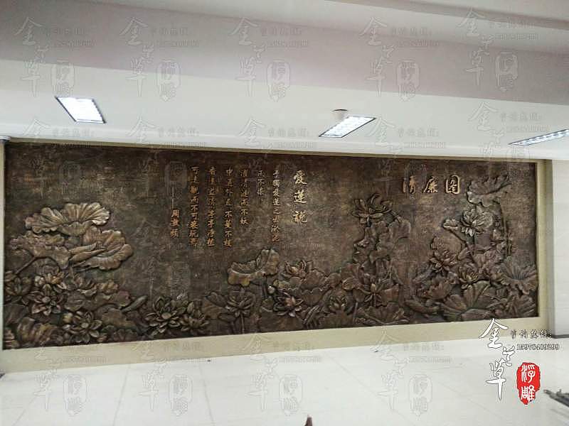 【案例】：莲花（荷花）文化墙/背景墙（图）（图ZMTI3MTUxMTY0） - 雕塑 - 站酷设计师浮雕设计定制公司原创素材 - 站酷ZCOOL