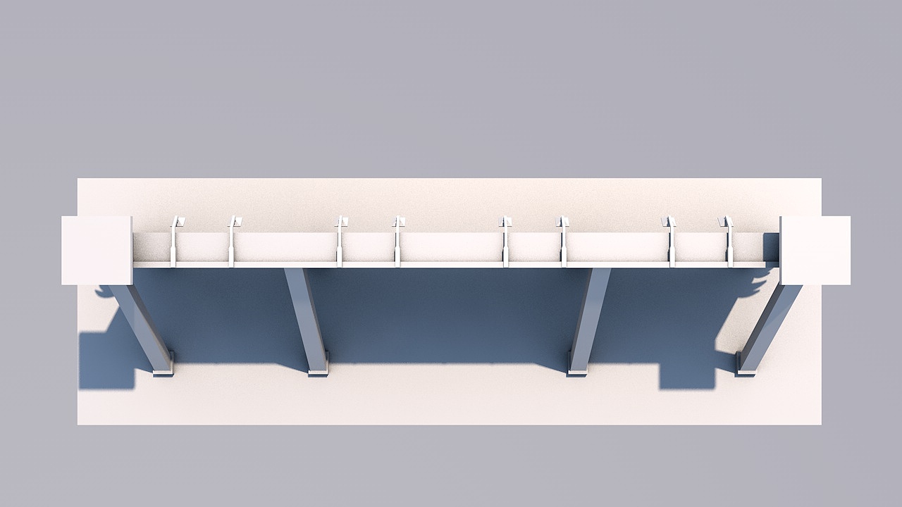 户外广告牌3D白模