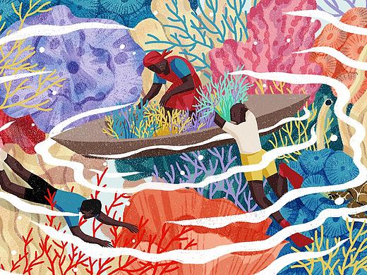 ADAMA 海藻插画包装