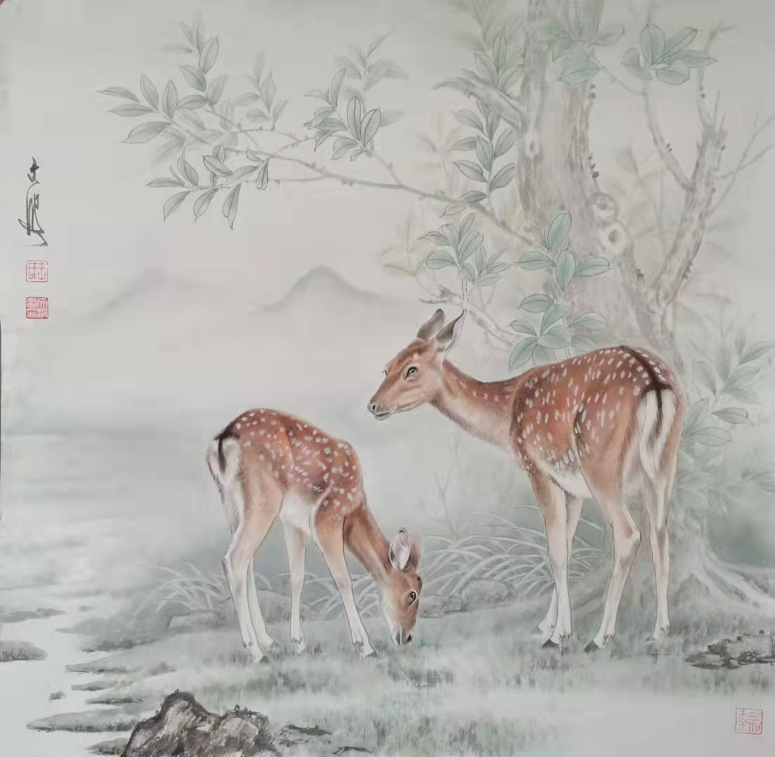 画家王文波作品欣赏（图ZMjg3NzAzNjQw） - 绘画 - 站酷设计师易阁字画网张小克原创素材 - 站酷ZCOOL