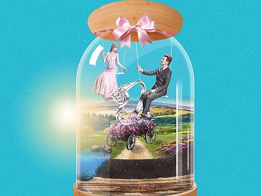 水晶瓶的爱（合成临摹）（个人主页-ZMjk1NjUzMzI=） - 其他平面 - 站酷设计师SH华少原创素材 - 站酷ZCOOL