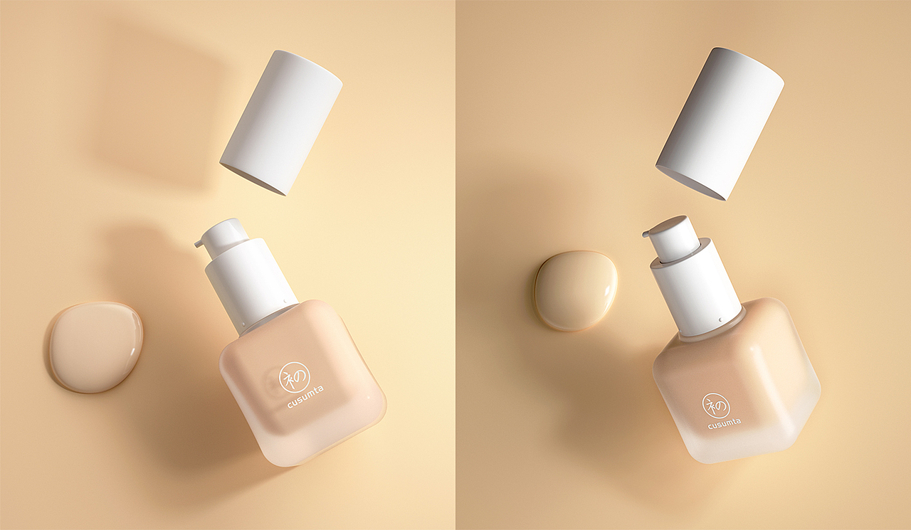 初夏堂光感水漾粉底液&产品渲染