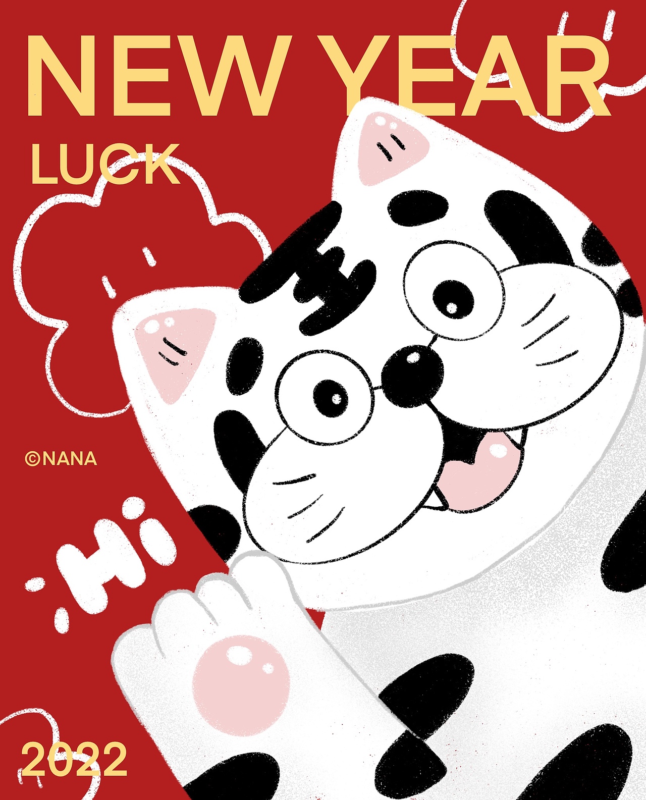虎年插画|新年插画（图ZMjg2MjEyMjIw） - 创作习作 - 站酷设计师奈奈Nana1原创素材 - 站酷ZCOOL