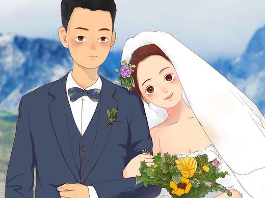 新婚快樂（個人主頁-ZMzA2NTE3NjQ=） - 藝術插畫 - 站酷設計師王容易原創(chuàng)素材 - 站酷ZCOOL