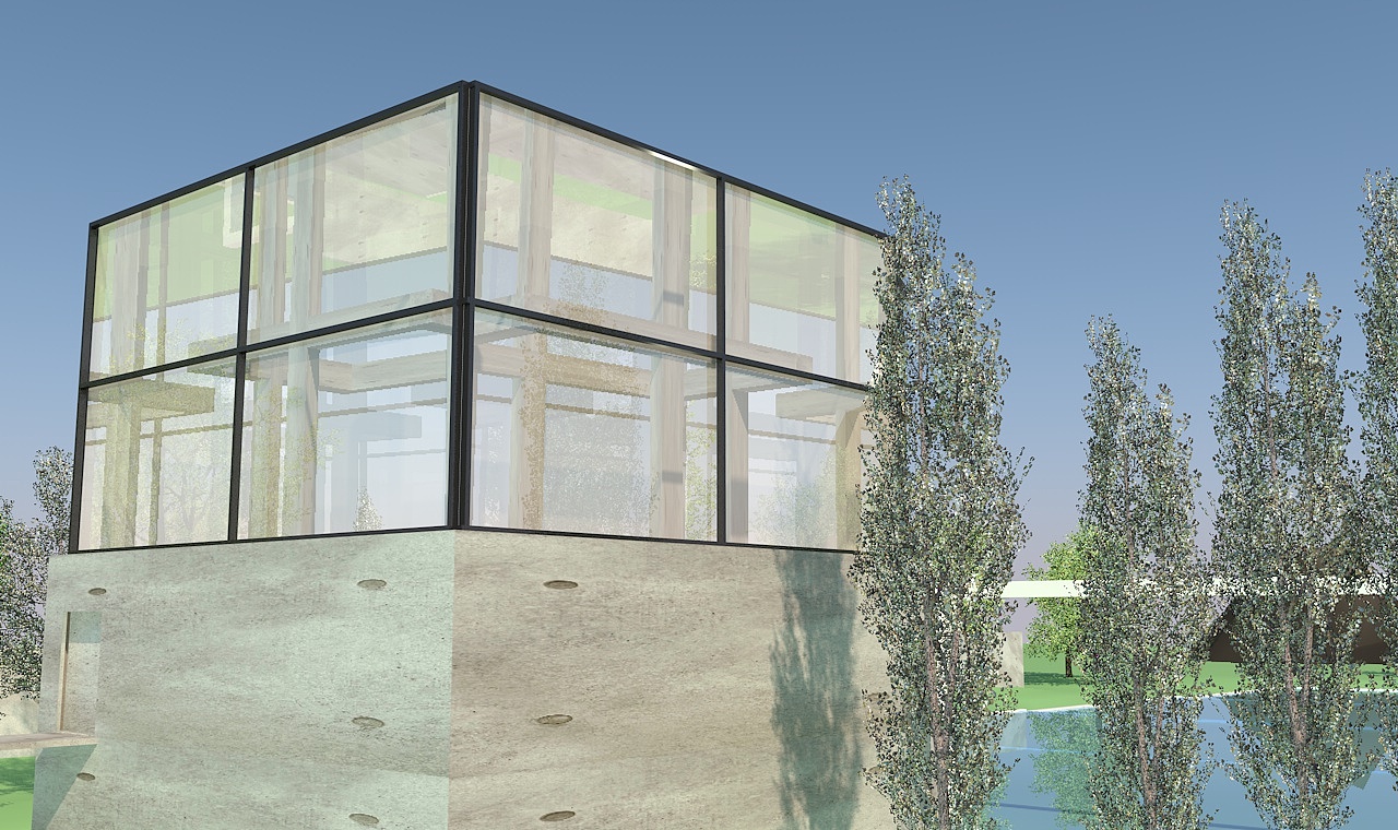 C4D建模 水之教堂