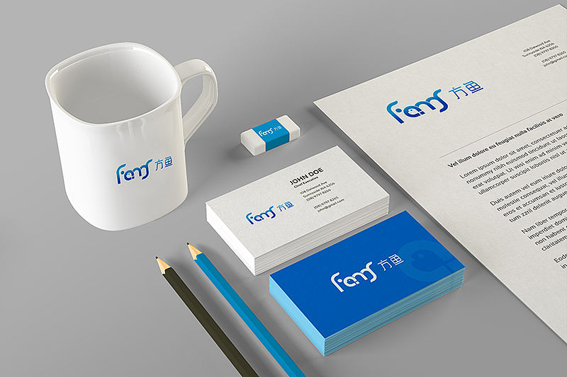 方鱼科技logo设计【郑州上禅设计】