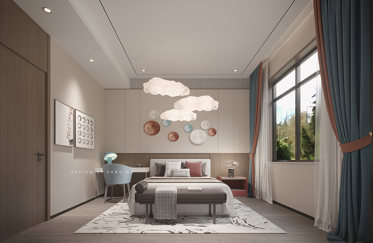 简约新中式样板间