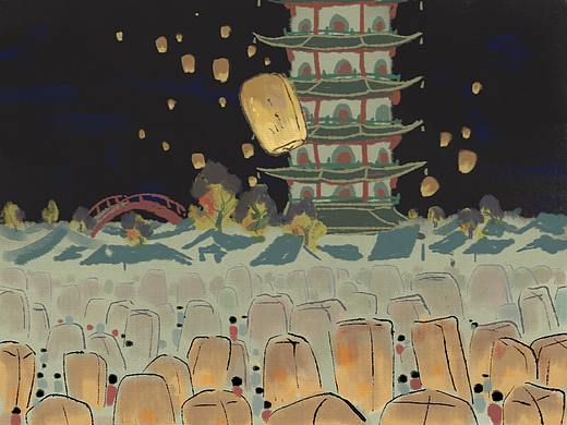 江南百景图插画临摹