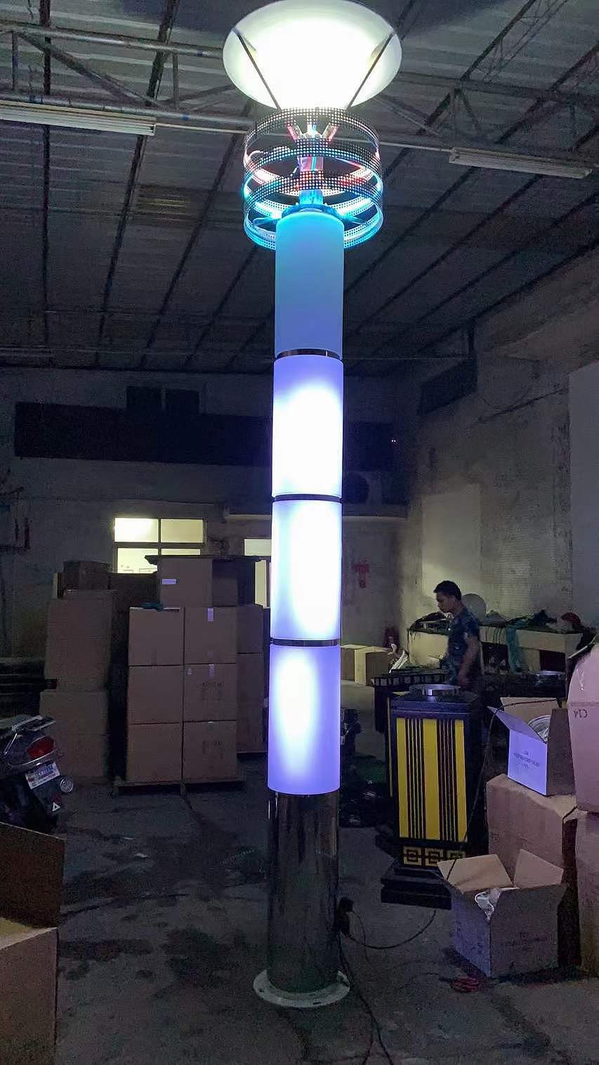 广场七彩变色亮化景观路灯—文化特色定制路灯（图ZMjcxMDY1NDYw） - 环境/建筑摄影 - 站酷设计师世博光电景观灯原创素材 - 站酷ZCOOL