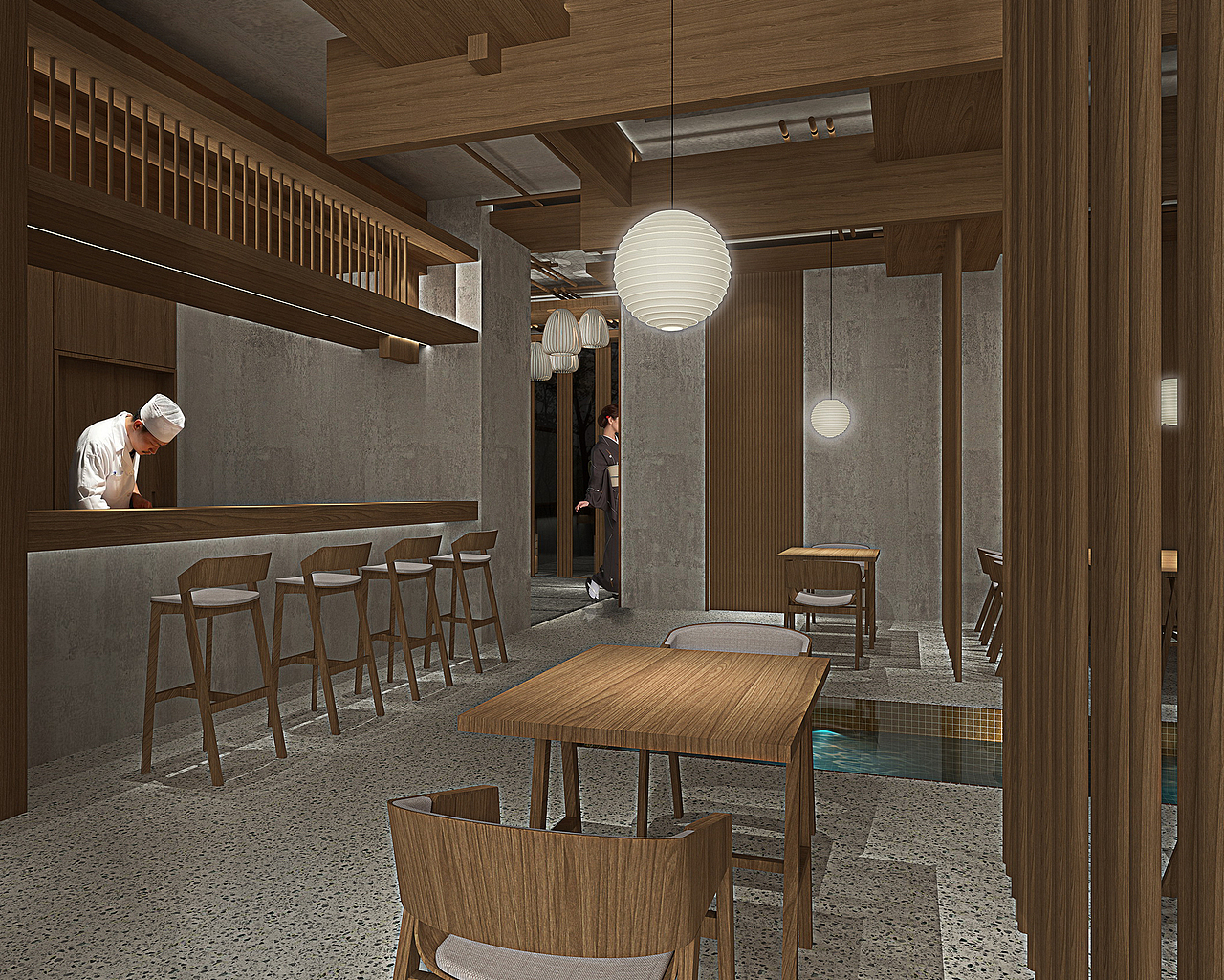 / 聽-自然的声音,日式料理餐厅设计方案