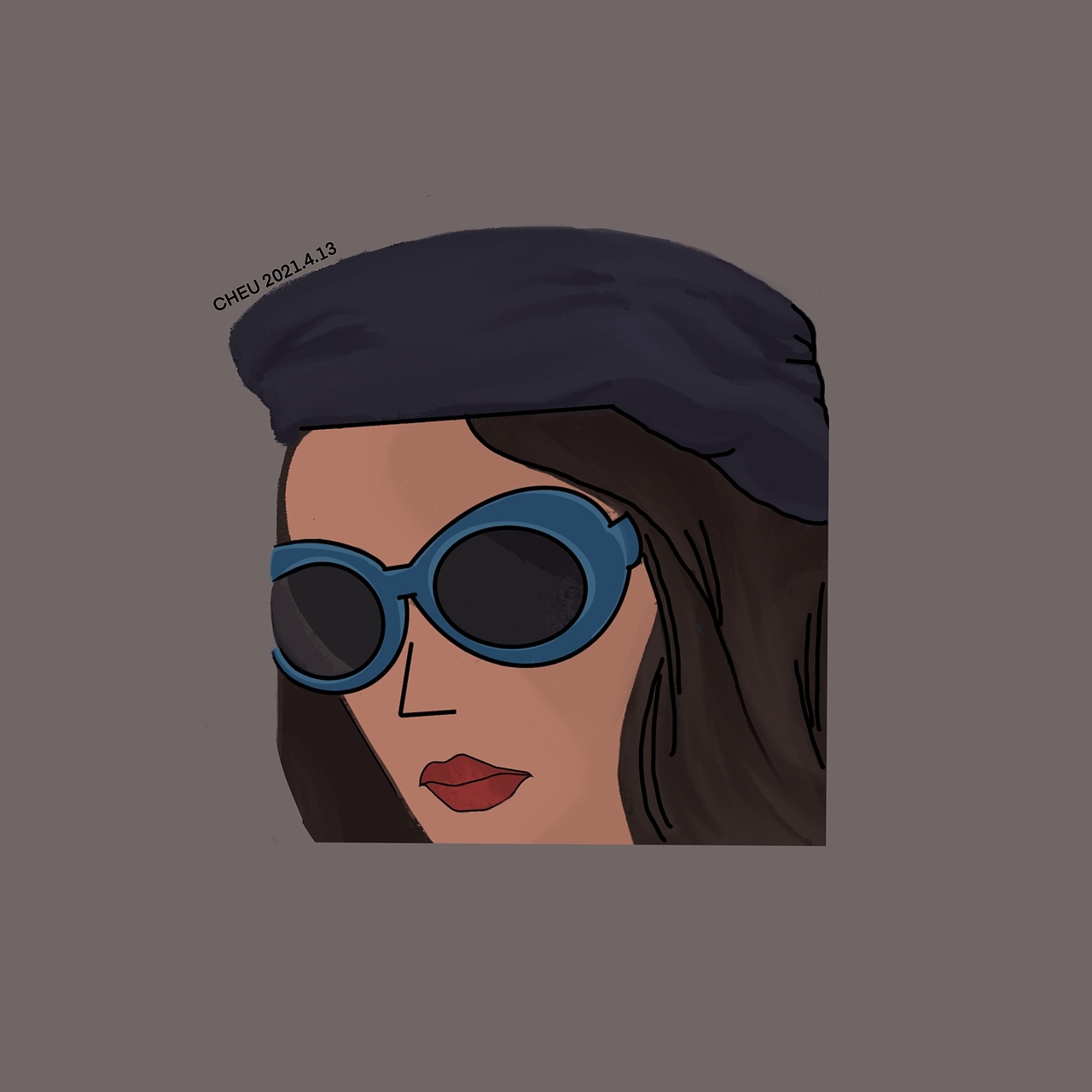 原创插画头像#眼睛女（图ZMjUxMTA3Njg0） - 创作习作 - 站酷设计师臭皮酱CHEU原创素材 - 站酷ZCOOL