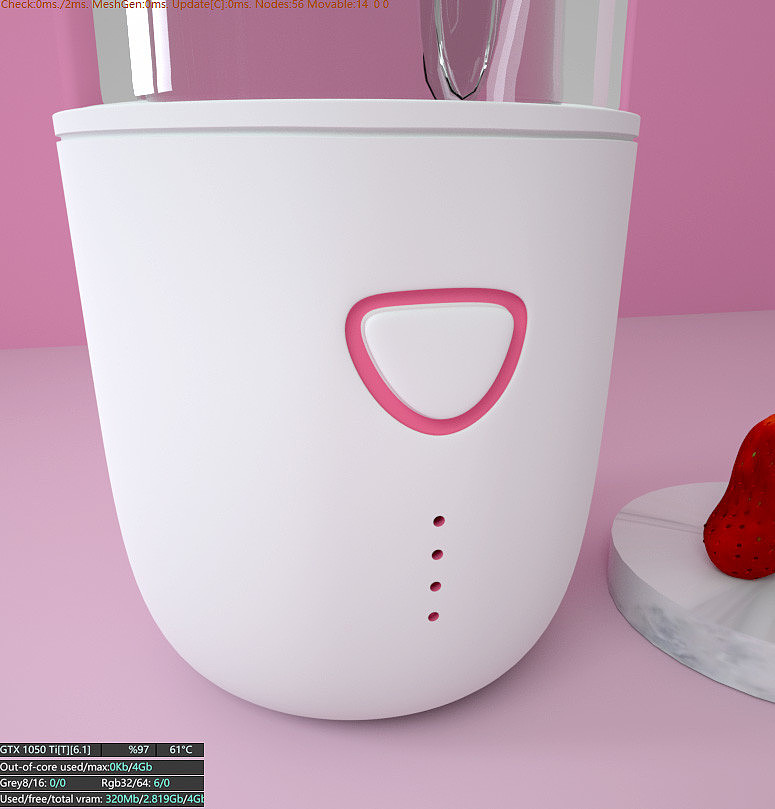 C4D便携式迷你榨汁机产品建模