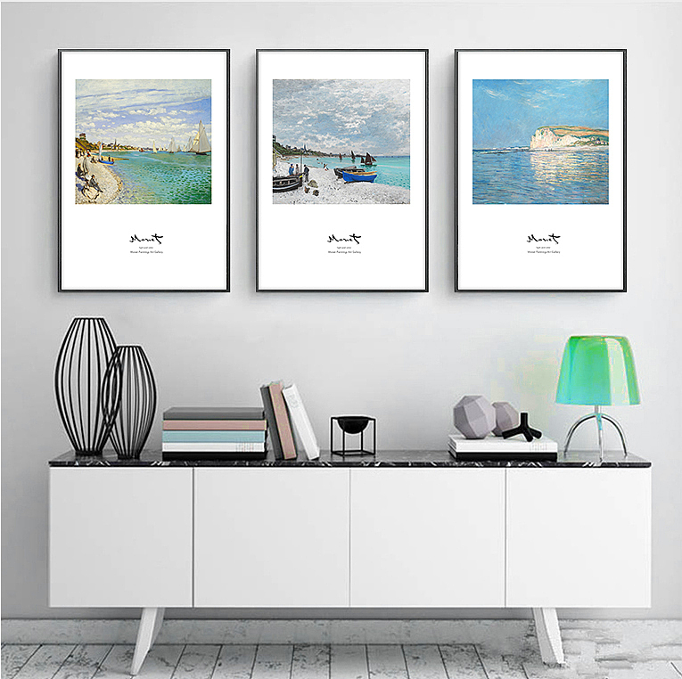 安徽客厅三联画、世界风景名画、家居挂画、酒店装饰画（图ZMTU5MDYyMTQw） - 绘画 - 站酷设计师亦度装饰壁画设计原创素材 - 站酷ZCOOL