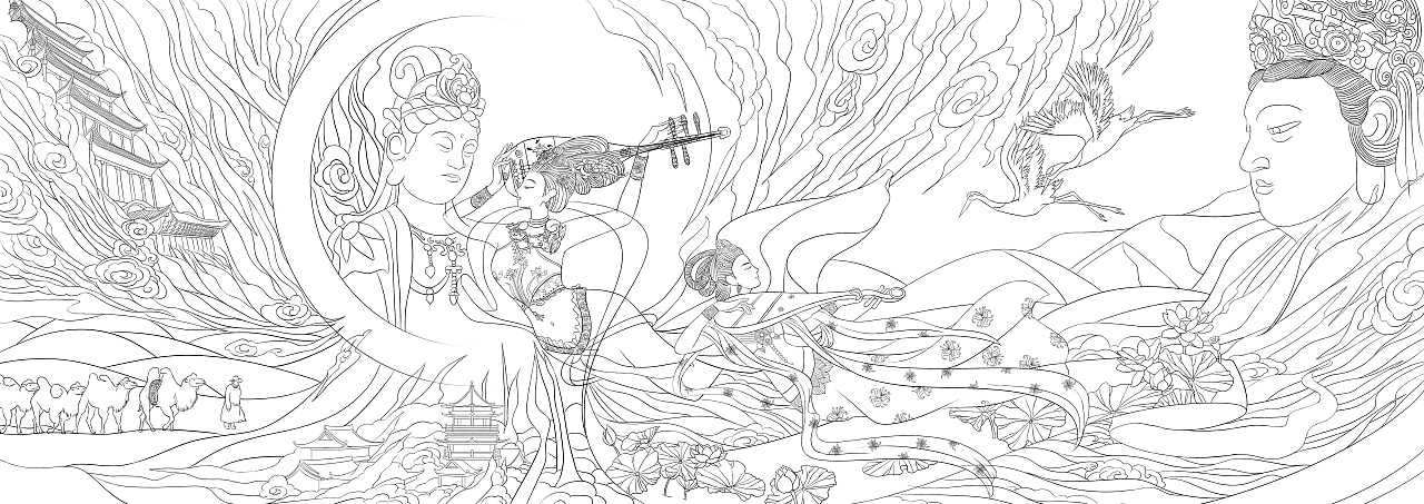 飞天（图ZMjU4OTE4NzYw） - 商业插画 - 站酷设计师司徒罗杰原创素材 - 站酷ZCOOL