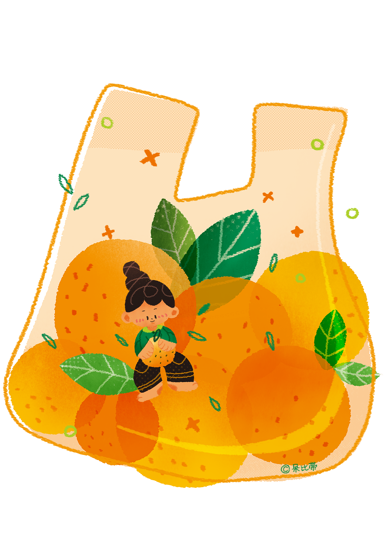 橘子女孩-自制月历（图ZMjM0ODY0ODMy） - 创作习作 - 站酷设计师呆比带原创素材 - 站酷ZCOOL