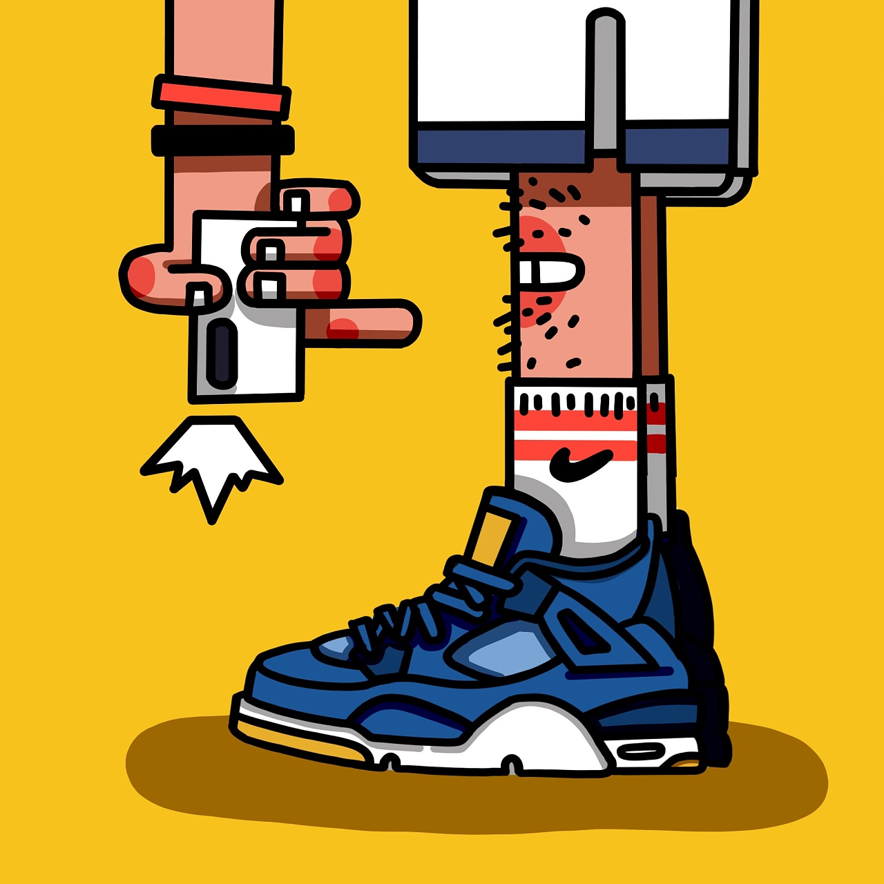 sneaker-boy|插画|新锐潮流插画|邻家粉红pi - 原创作品 - 站酷