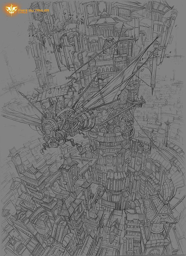 再见~象牙塔! br>线稿~画完以后发现懒得上色了&nbsp;先扔着-0