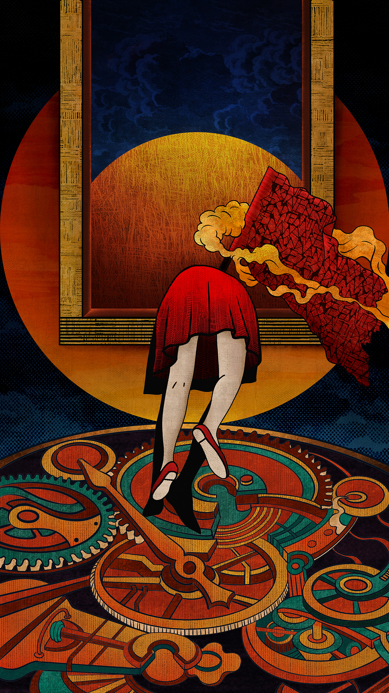 偷走时光的小孩（图ZMTkyNTUyNDY4） - 艺术插画 - 站酷设计师脑洞幻想师gaga原创素材 - 站酷ZCOOL