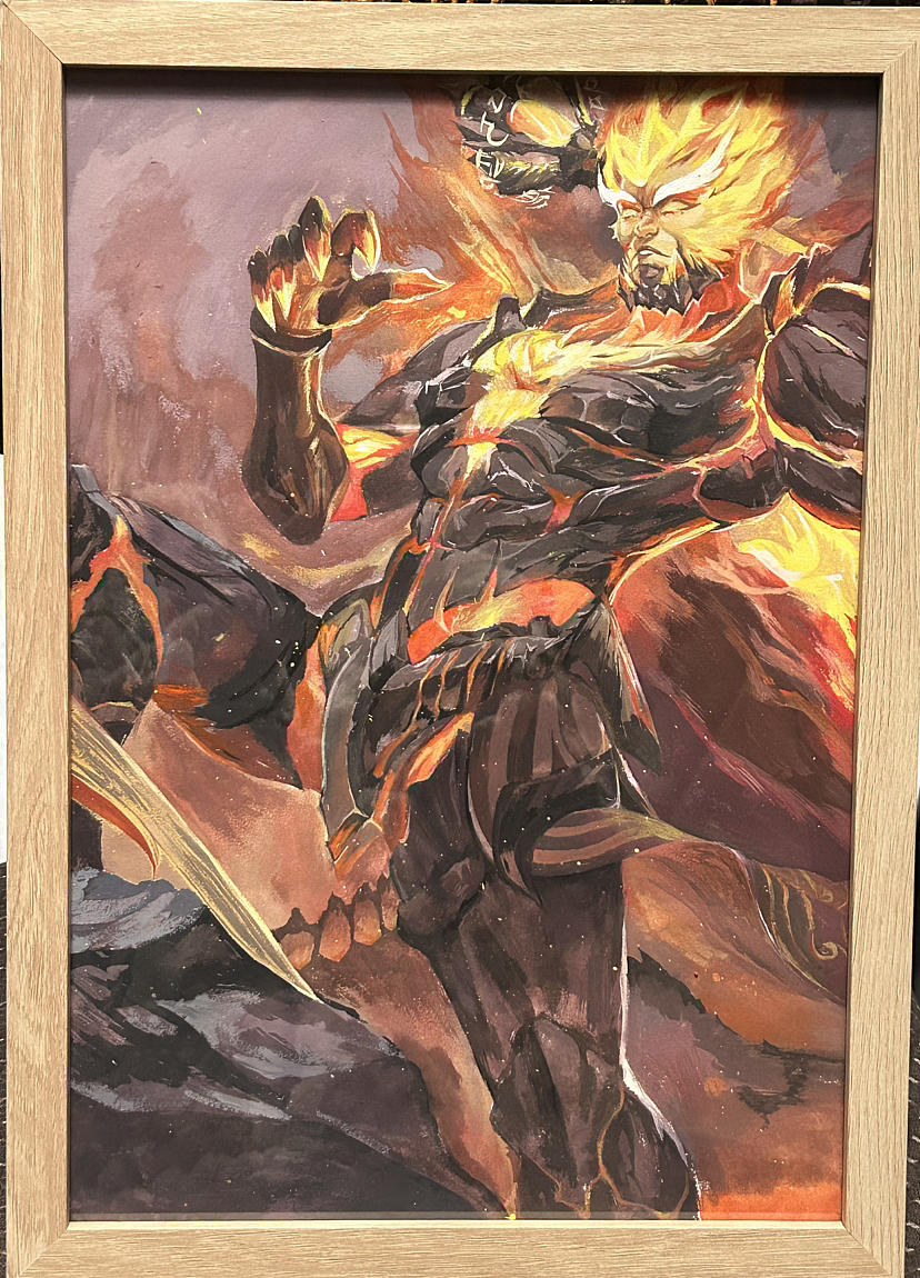 王者荣耀地狱火手绘希望有人喜欢💕