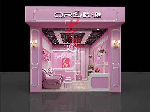 美容院美妆店效果图化妆品店铺装修设计美甲店效果图