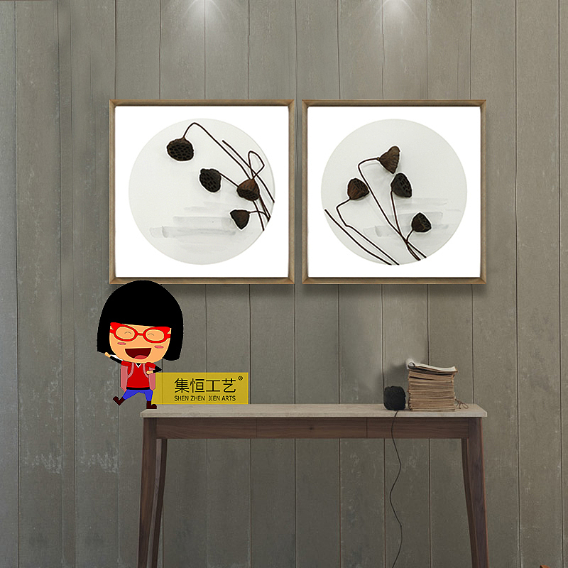 实物画；装饰画、效果图、国画、大堂挂画、饰品、摆件、软装配画、室内设计、整体软装、圆框（图ZNjg2ODEyMTI=） - 工艺品设计 - 站酷设计师集恒工艺实物画原创素材 - 站酷ZCOOL