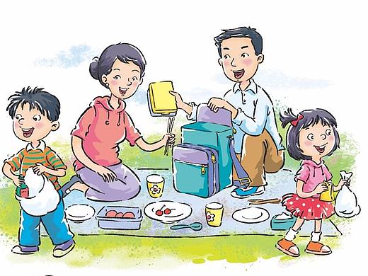 中小学启蒙国学传统文化幼儿园教材插画