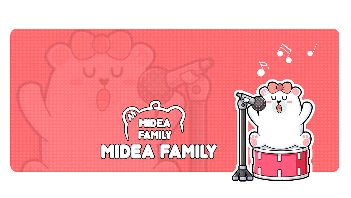 Midea Family 设计大赛 --“音乐一家”（图ZMTU0MDkxNDAw） - 图案 - 站酷设计师吉吉卡通设计原创素材 - 站酷ZCOOL