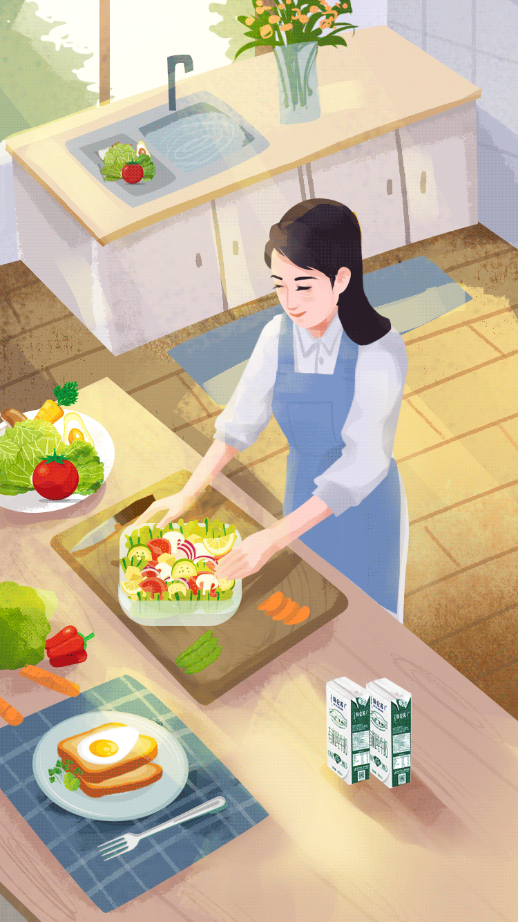 特仑苏推文插画整理（图ZMTQxMTk1NjYw） - 商业插画 - 站酷设计师张小嘿原创素材 - 站酷ZCOOL