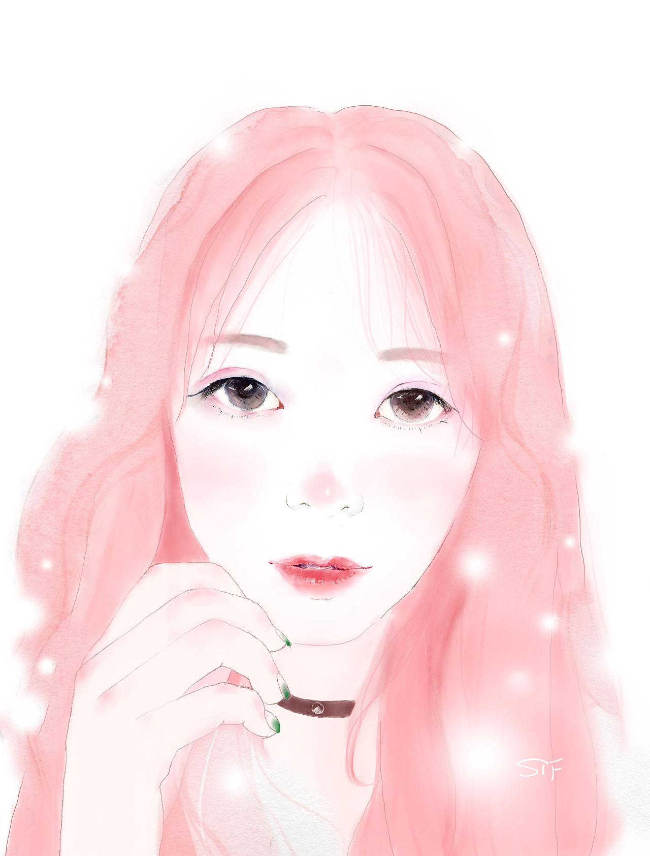 数位板水彩插画-小仙女