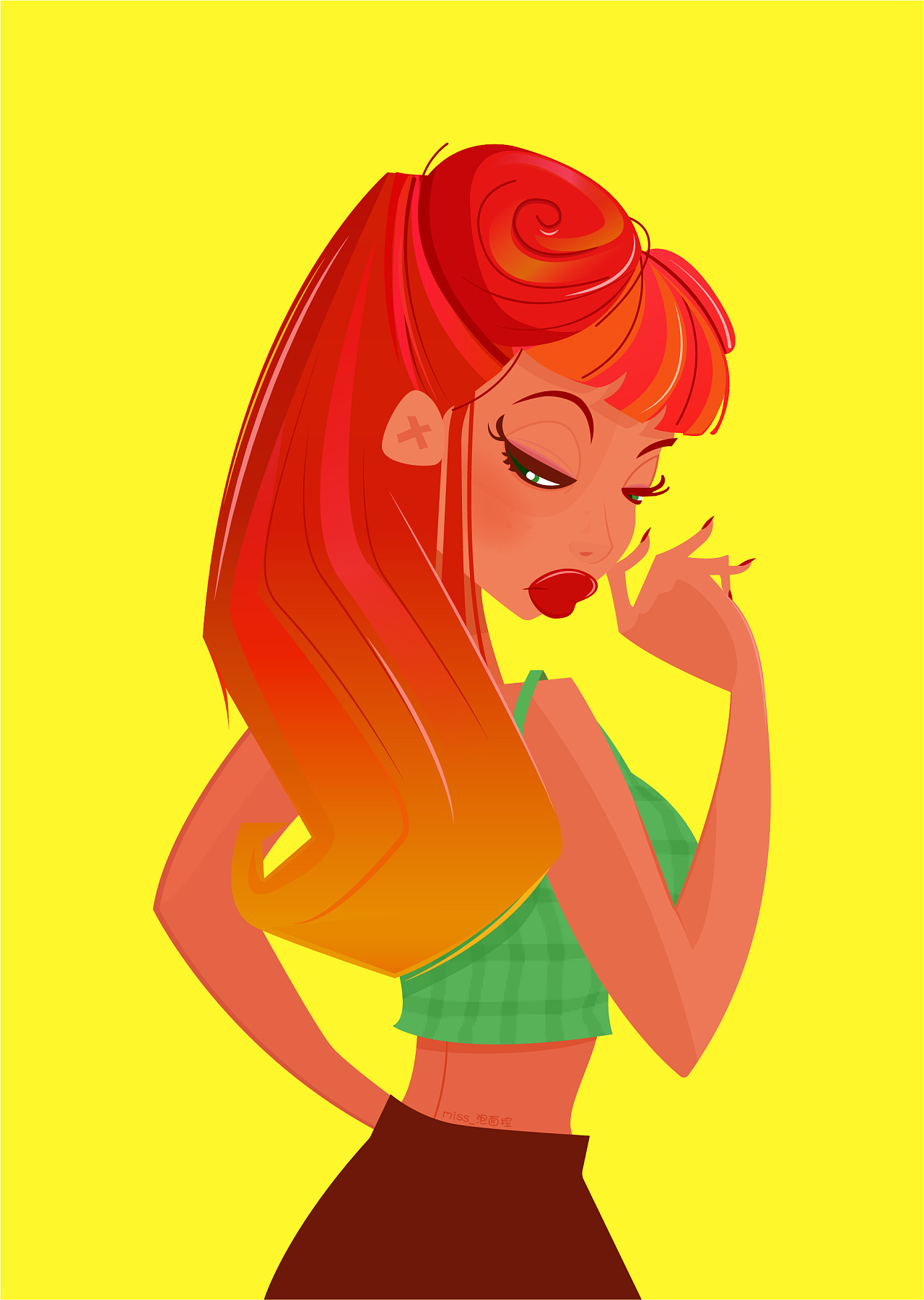 红发女郎|插画|插画习作|miss_泡面控 - 原创作品 - 站酷 (zcool)