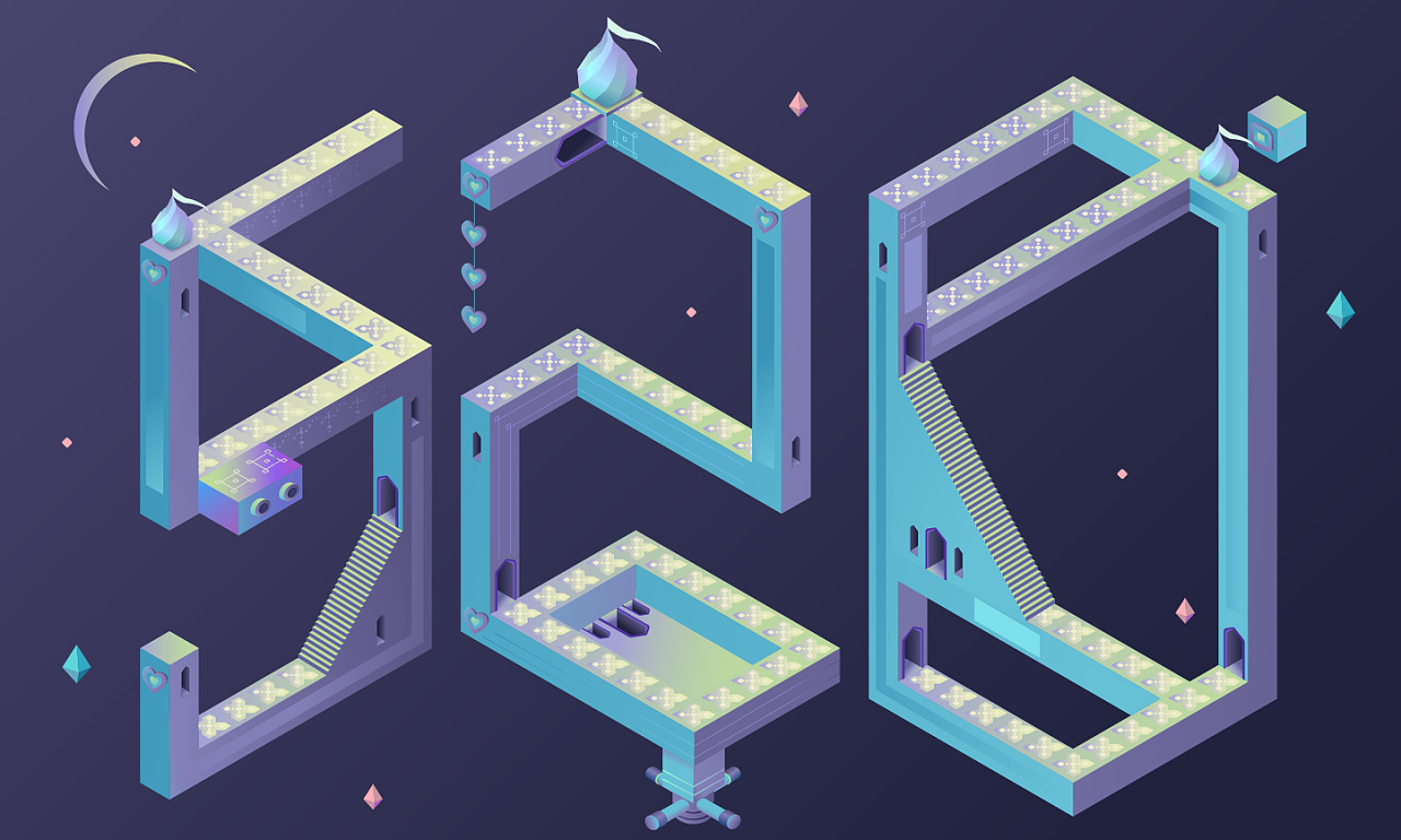 纪念碑谷字体设计|平面|字体/字形|潭佳 - 原创作品 - 站酷 (zcool)