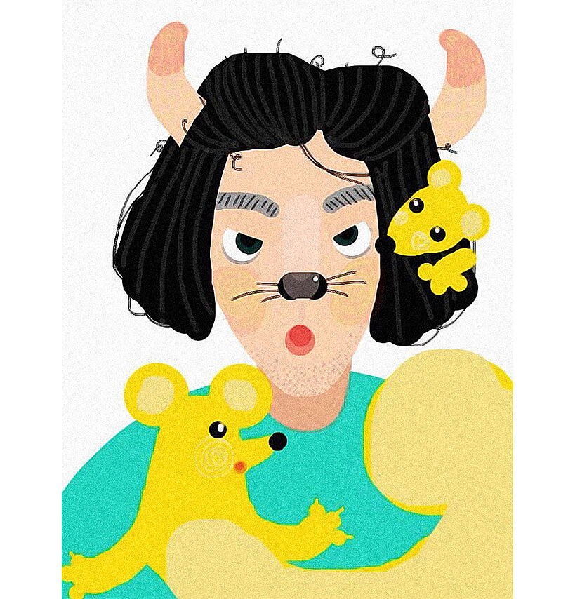 手指画（图ZMTI3NjQzMzI0） - 新锐潮流插画 - 站酷设计师西穆坞原创素材 - 站酷ZCOOL