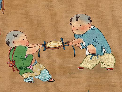 货郎与小儿绘卷