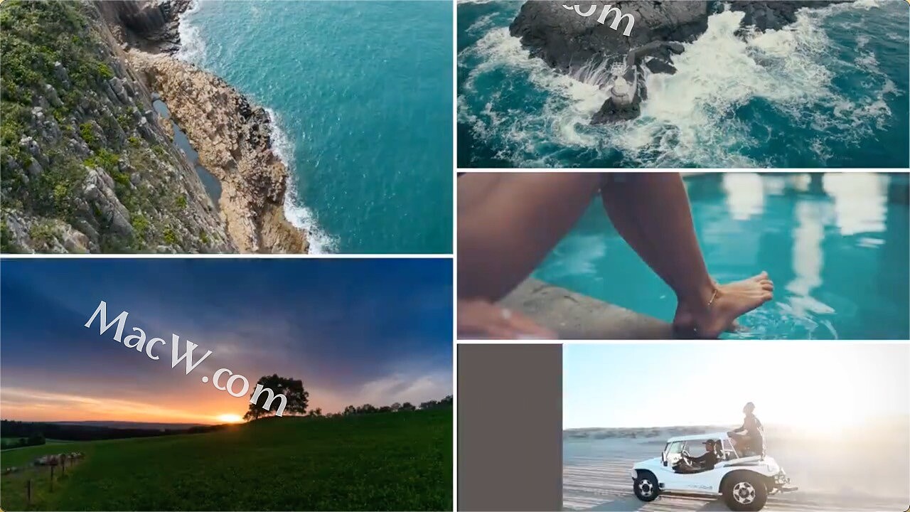 FCPX插件:15个视频多画面动态分屏发生器