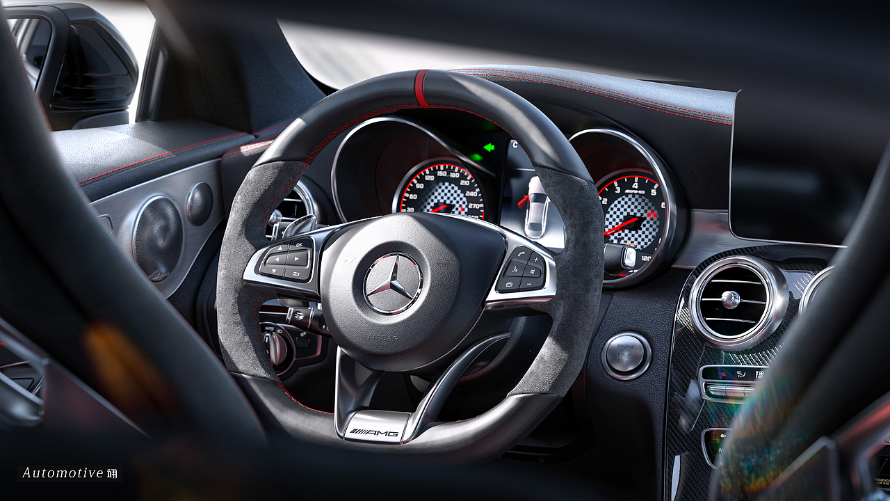 CGI -Benz C63s Coupe Interior(图ZMTIxMjIyMjI4) - 机械/交通 - 站酷设计师bababread原创素材 - 站酷ZCOOL