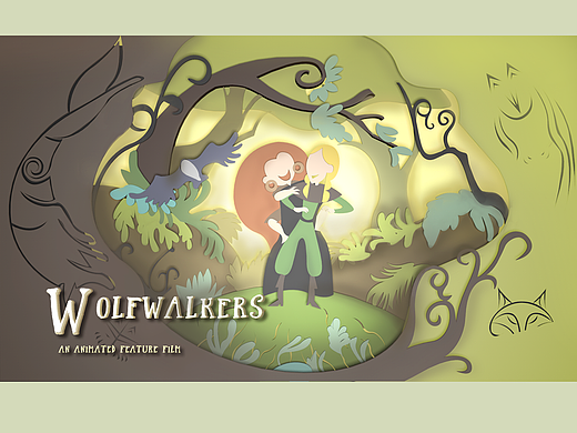 C4D剪紙風(fēng)格 海報 插畫 狼行者（個人主頁-ZMjE3MTQ1ODg=） - 動畫/影視 - 站酷設(shè)計(jì)師新年小元寶原創(chuàng)素材 - 站酷ZCOOL