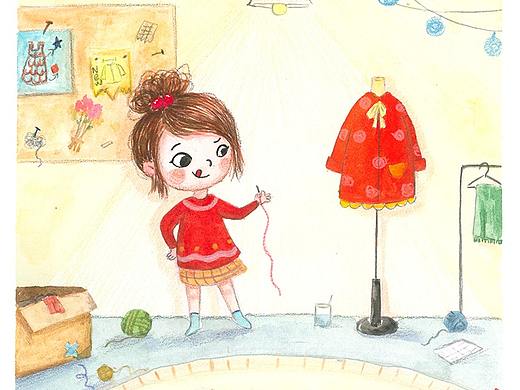 小小裁缝-儿插手绘