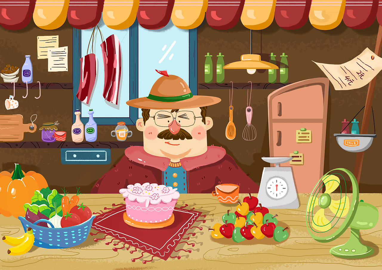我和爷爷的后花园（图ZMjc5NjgwNDI0） - 绘本 - 站酷设计师小小画师SDR原创素材 - 站酷ZCOOL