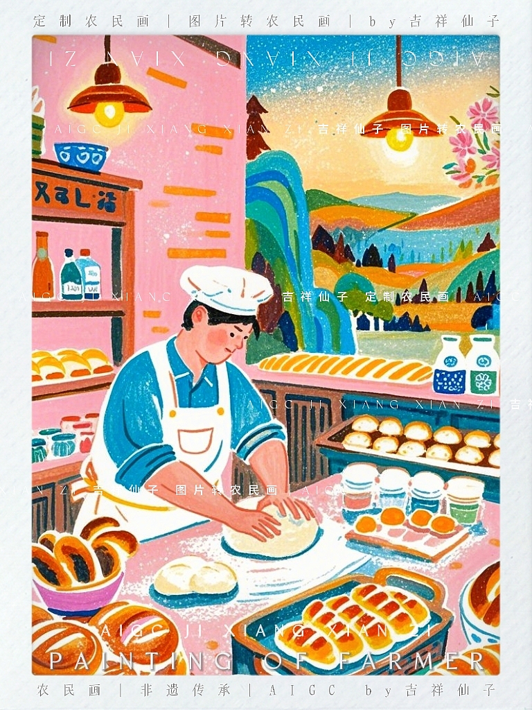 插画|《做面包》